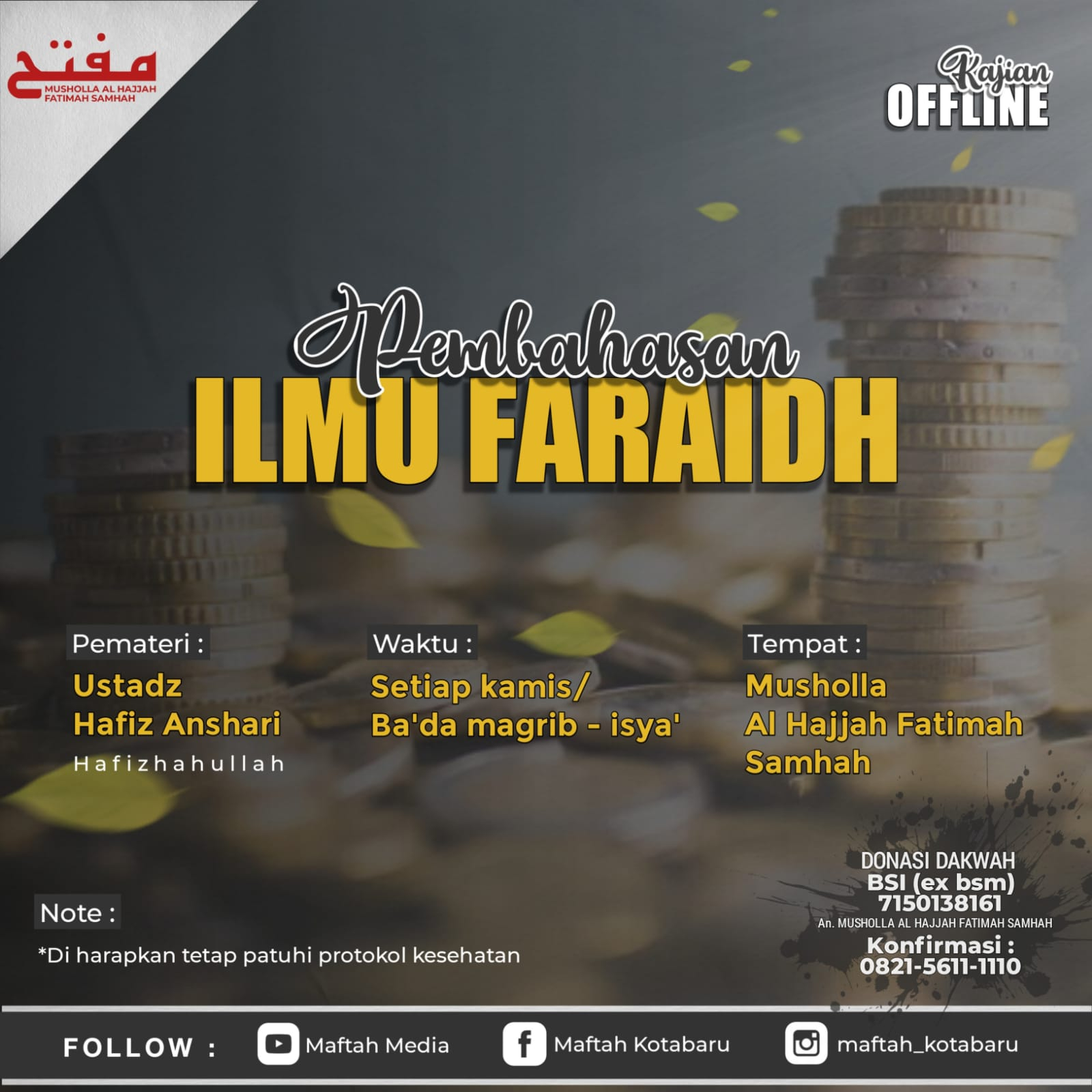 Ilmu Faraidh Kegiatan Musholla Al Hajjah Fatimah Samhah KAB. KOTABARU