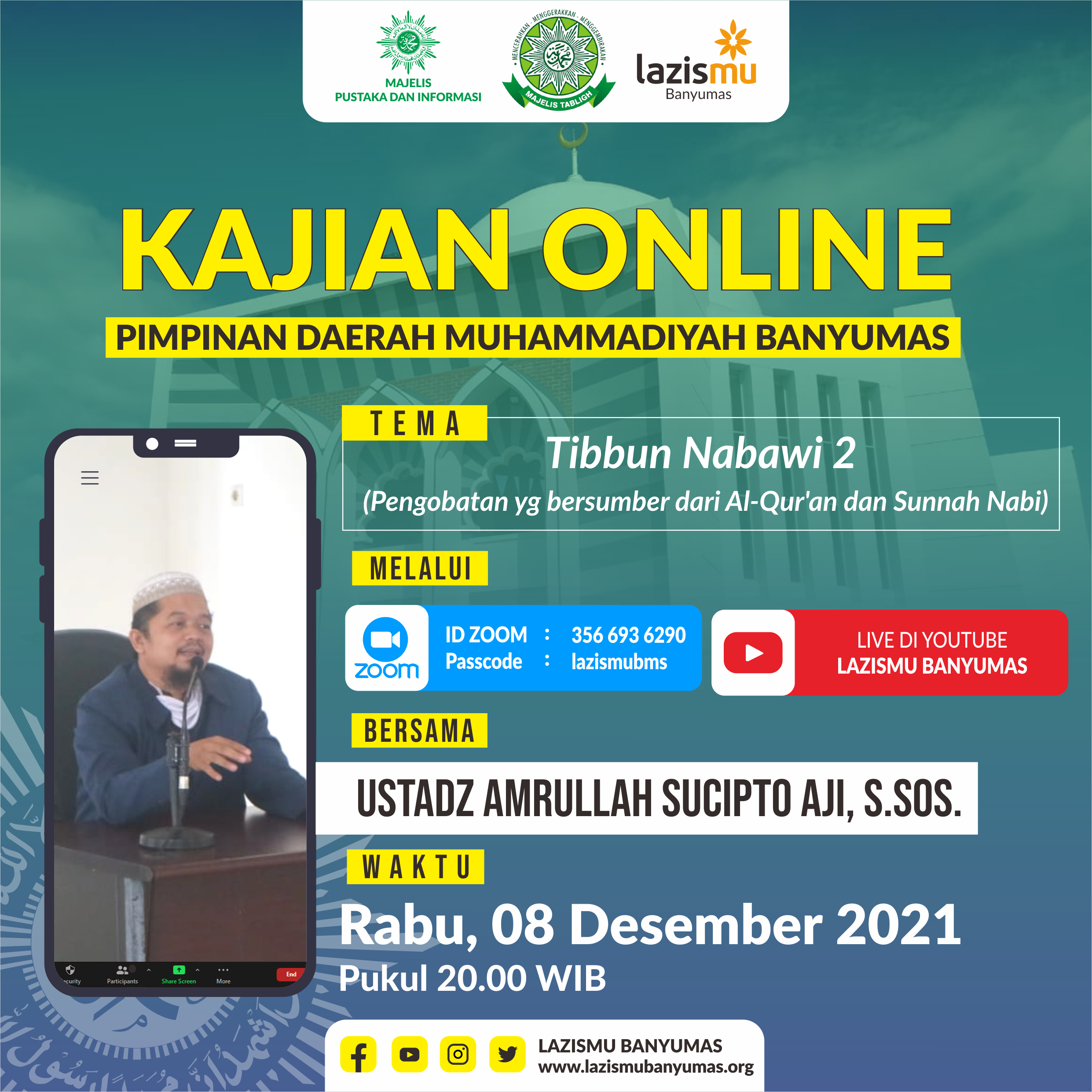 Kajian Online PDM Banyumas Kegiatan Masjid 17 Purwokerto KAB. BANYUMAS