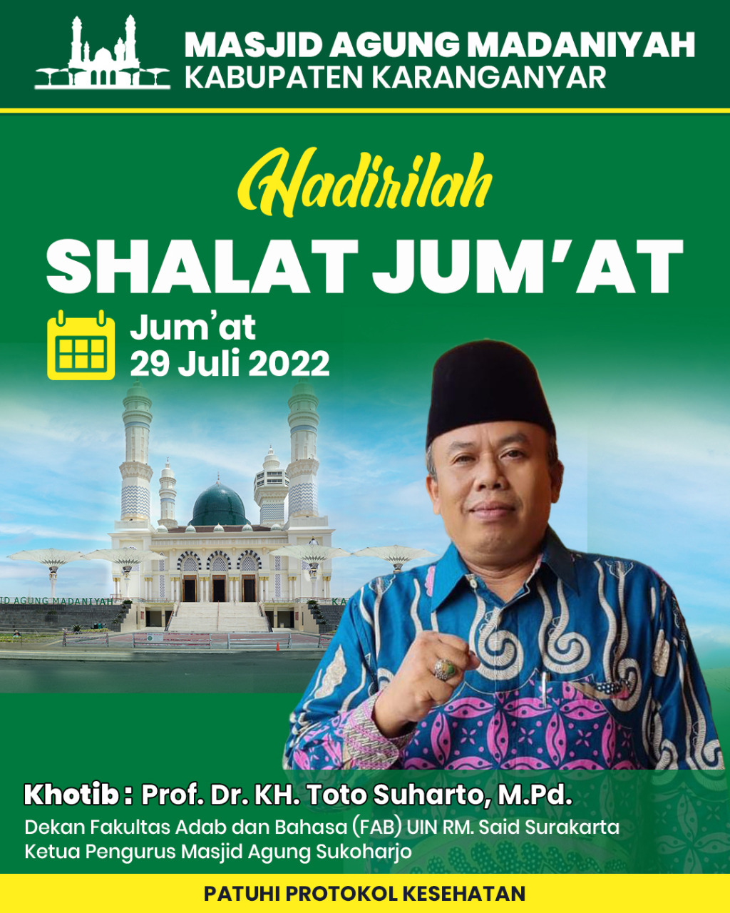Sholat Jum'at 29 Juli 2022