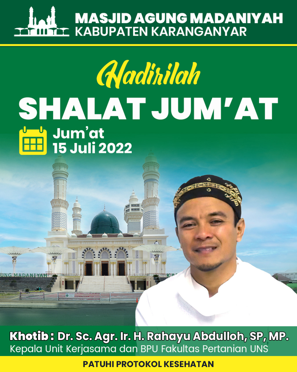 Sholat Jum'at 15 Juli 2022