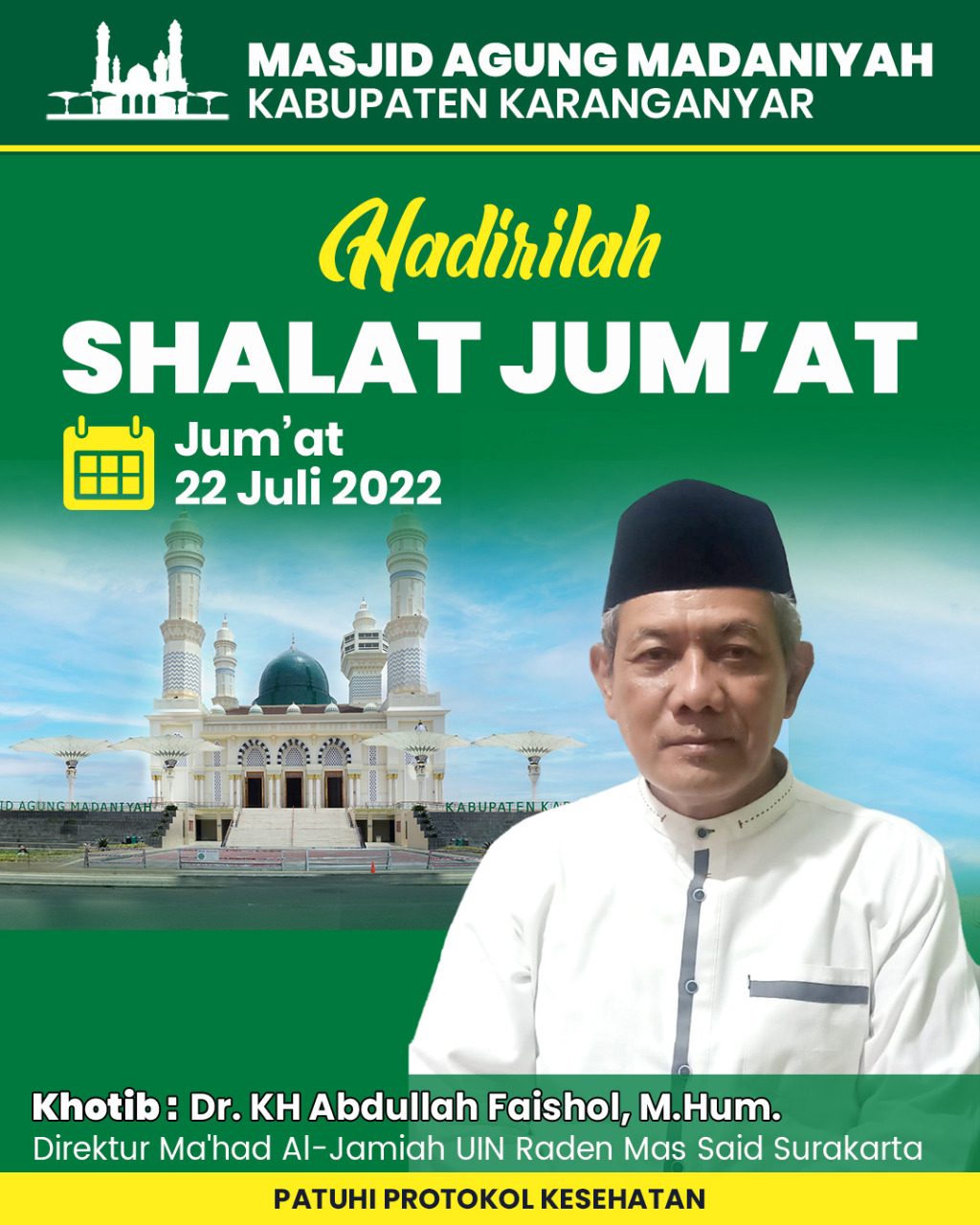 Shalat Jum'at 22 Juli 2022