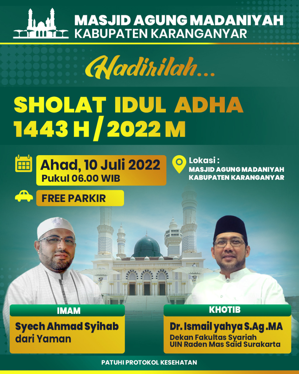 Sholat Idul Adha 10 Juli 2022