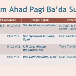 Taklim Ahad Pagi Kegiatan Masjid Ashshulaha KOTA BEKASI