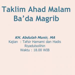 Taklim Ahad Malam Kegiatan Masjid Ashshulaha KOTA BEKASI