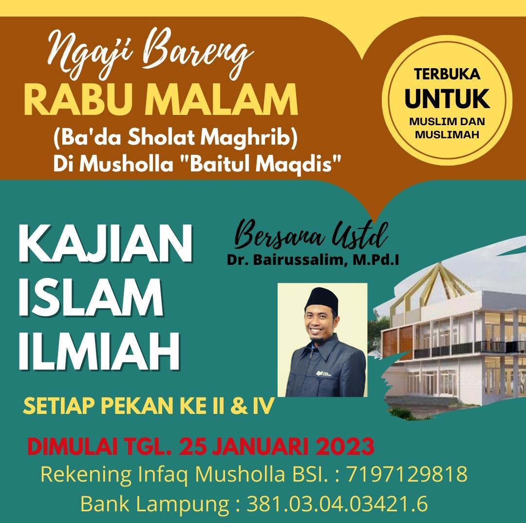 Ngaji Bareng Rabu Malem Kegiatan Musholla BAITULMAQDIS KOTA METRO