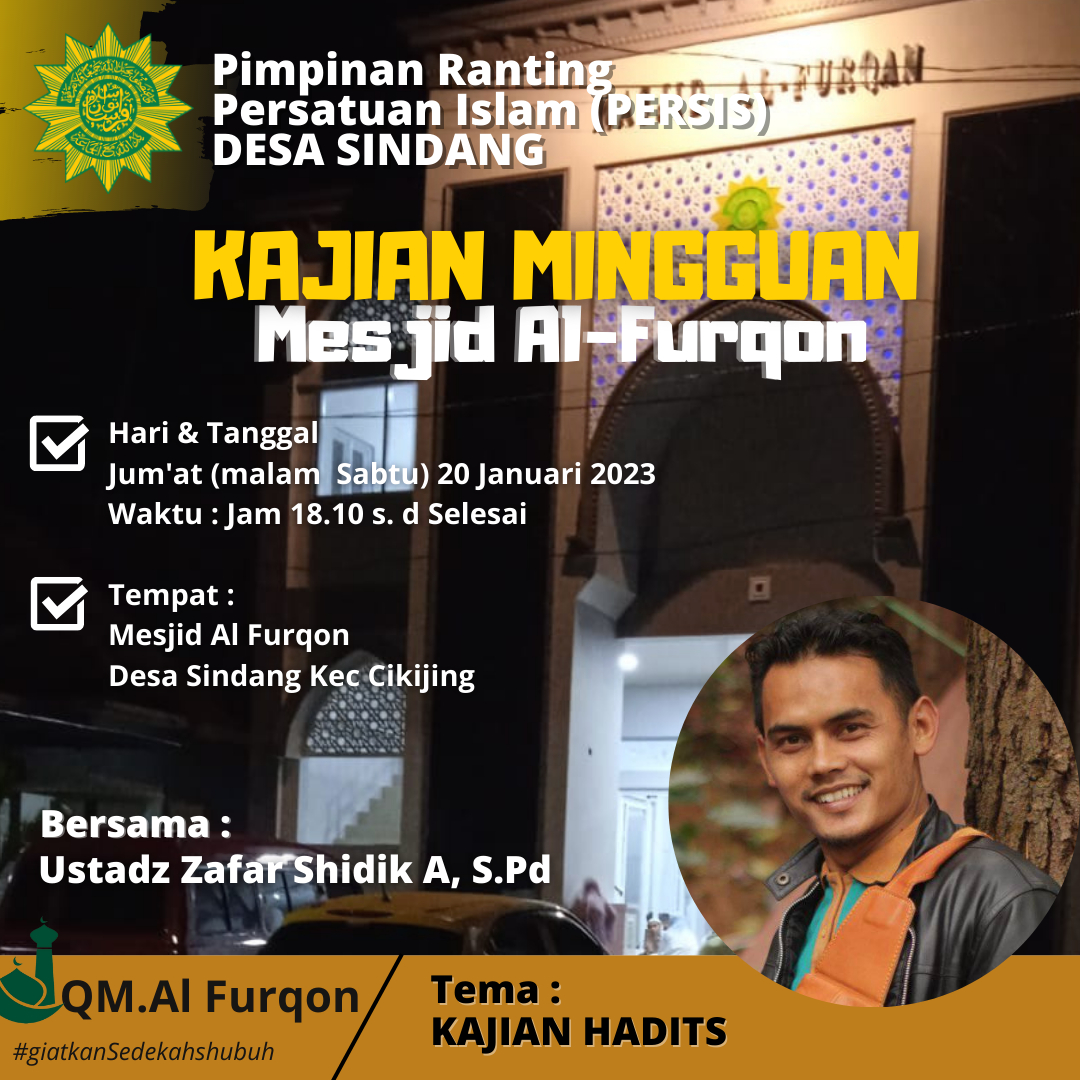 Pengajian Malam sabtu ke 3 Kegiatan Masjid Al - Furqan KAB. MAJALENGKA