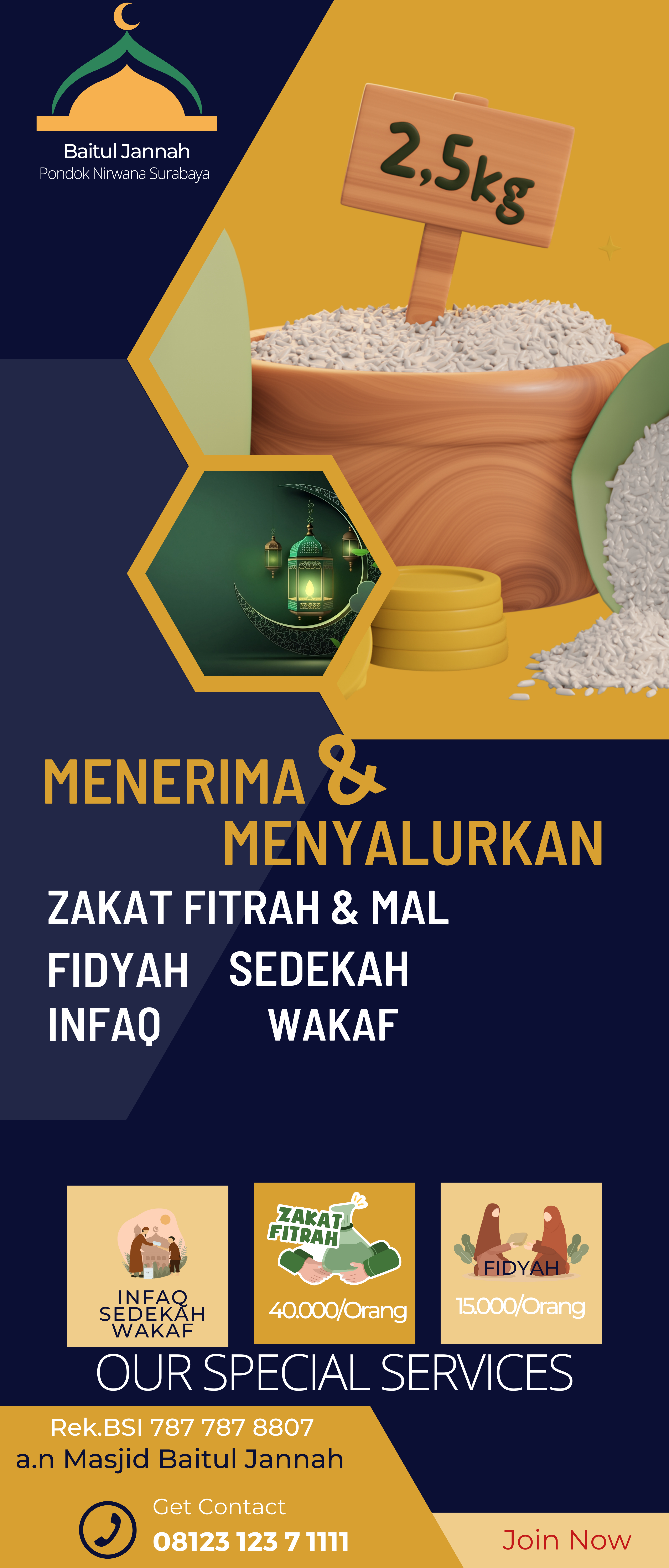 penerimaan zakat Kegiatan Baitul Jannah Pondok Nirwana Surabaya KOTA SURABAYA