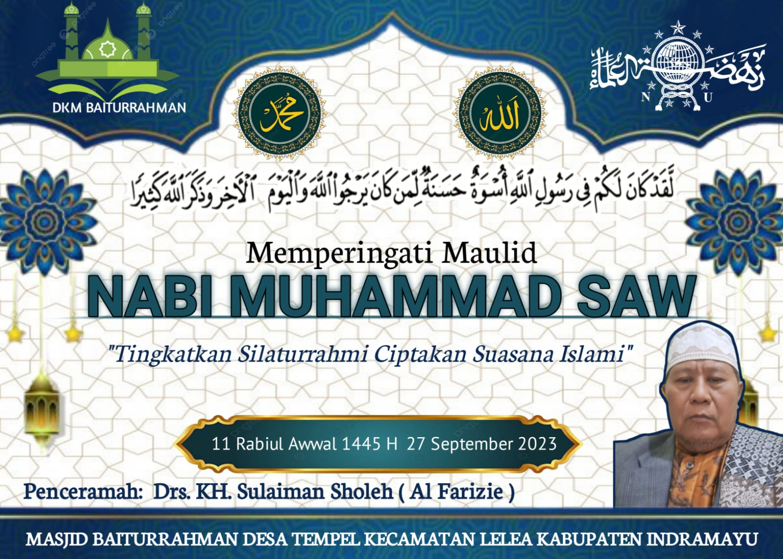 peringatan maulid nabi Kegiatan Masjid Baiturrahman Tempel KAB. INDRAMAYU