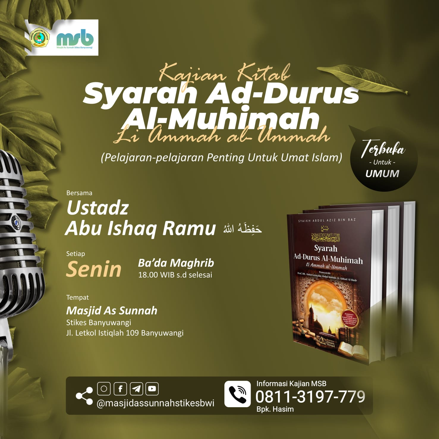 Kajian Senin  Kegiatan MASJID AS SUNNAH STIKES BANYUWANGI KAB. BANYUWANGI