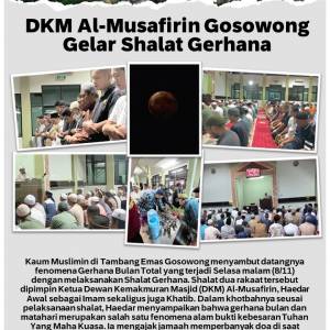 DKM Al Musafirin Gosowong Gelar Sholat Gerhana Bulan