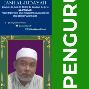 DEDI MARYADI pengurus masjid di Masjid Jami Al-hidayah Candu