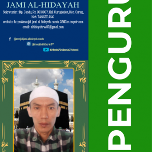 ABDUL LATIEF pengurus masjid di Masjid Jami Al-hidayah Candu