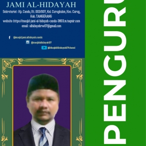 WAHYU pengurus masjid di Masjid Jami Al-hidayah Candu