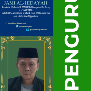 ENDANG DIMYATI pengurus masjid di Masjid Jami Al-hidayah Candu