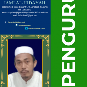 H MAMAN H pengurus masjid di Masjid Jami Al-hidayah Candu